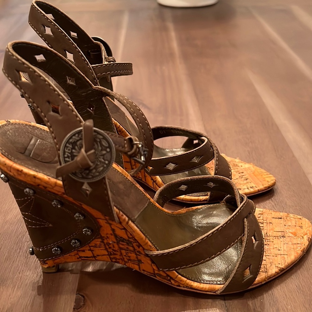 Dior gaucho wedge sandal 39.5